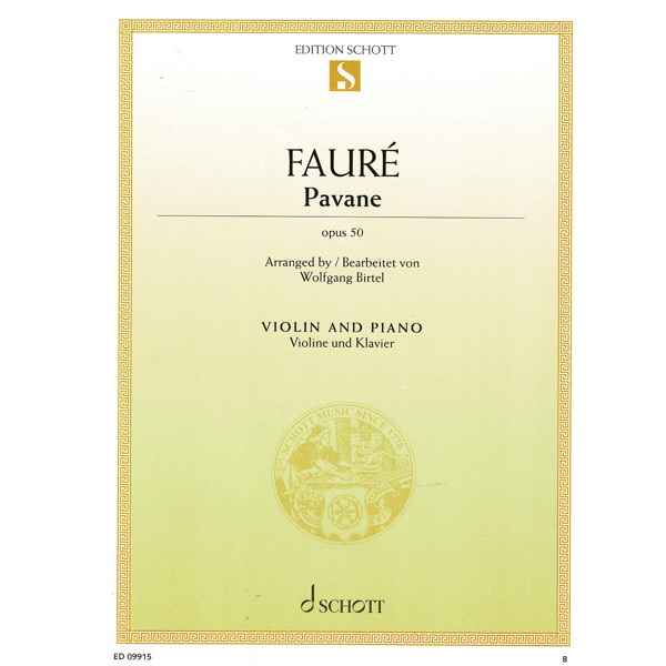 Pavane op. 50, Gabriel Faure. Violin and Piano