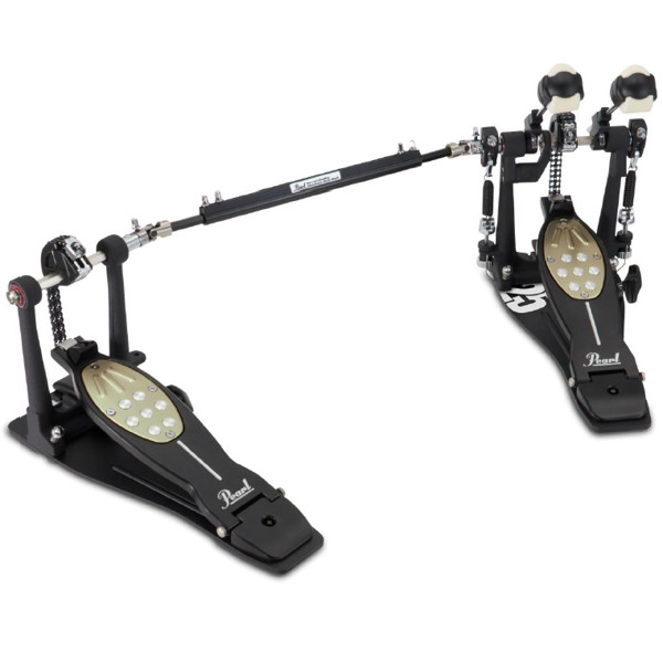 Stortrommepedal Pearl P-2052C/B, Eliminator LTD 25th Edition, Black, Double Pedal