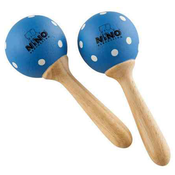 Maracas Nino NINO7PD-B, Wood, Medium, Blue/Sopp