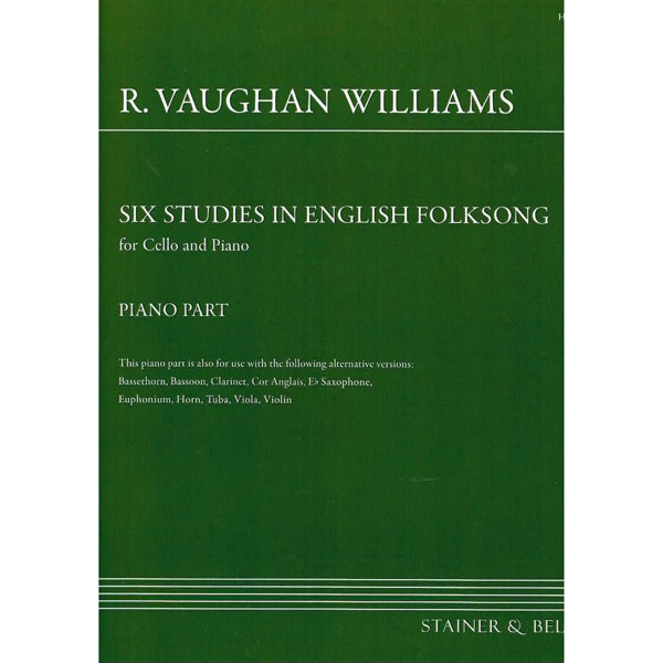 Six Studies in English Folk-Song, Ralph Vaughan Williams. Piano Accompaniment