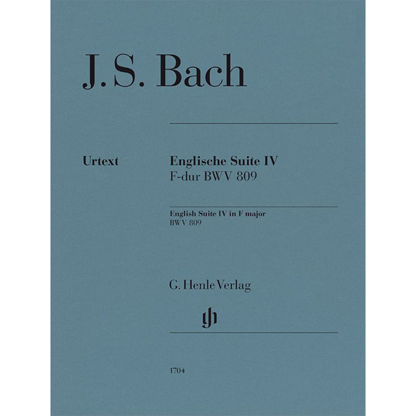 English Suite 4 F-dur BWV 809, Johann Sebastian Bach. Piano solo  (Edition with fingering)