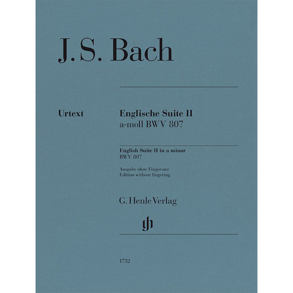 English Suite 2 a-moll BWV 807, Johann Sebastian Bach. Piano solo  (Edition without fingering)