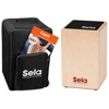 Cajon Sela Primera Series SE-119, Bundle w/Multilingual Method, Natural