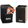 Cajon Sela Primera Series SE-120, Bundle w/Multilingual Method, Black