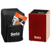 Cajon Sela Primera Series SE-184, Bundle w/Multilingual Method, Red