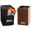 Cajon Sela Primera Series SE-190, Bundle w/Multilingual Method, Brown