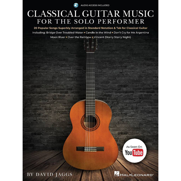Classical Guitar Music for the Solo Performer by David Jaggs. Solo Guitar Book and Audio Online