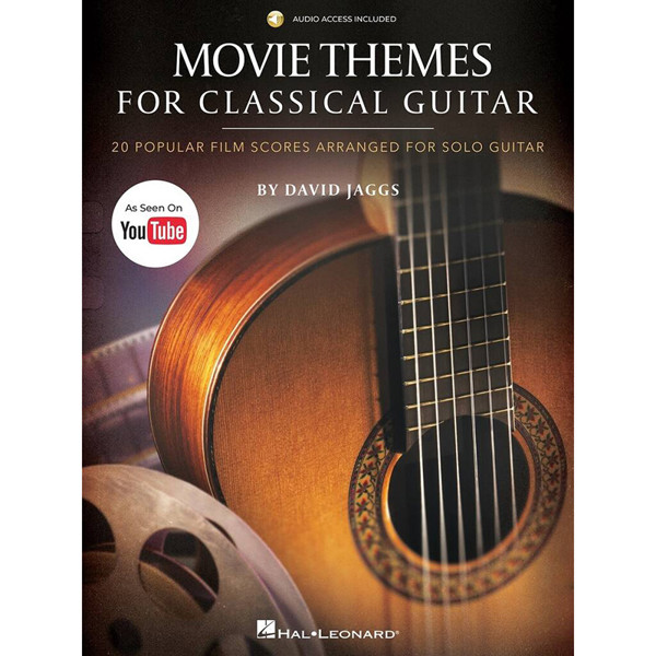 Movie Themes for Classical Guitar by David Jaggs. Solo Guitar Book and Audio Online