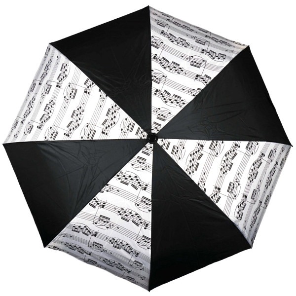 Paraply Agifty. Mini Umbrella Sheet music Black/White (ø100cm)
