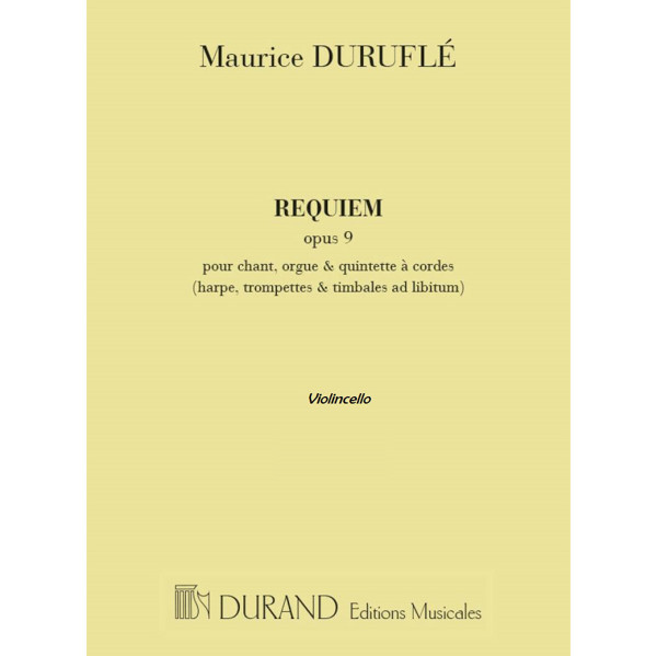 Maurice Durufle: Requiem Opus 9. Part Cello
