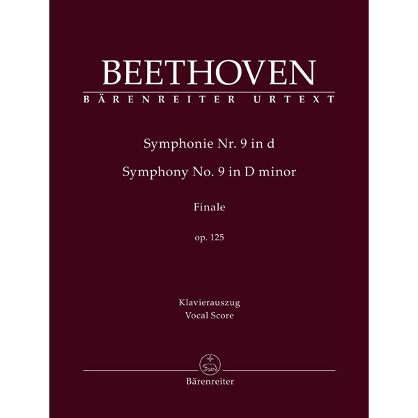 Symphony no. 9 in D minor op. 125, Ludwig van Beethoven. Vocal Score