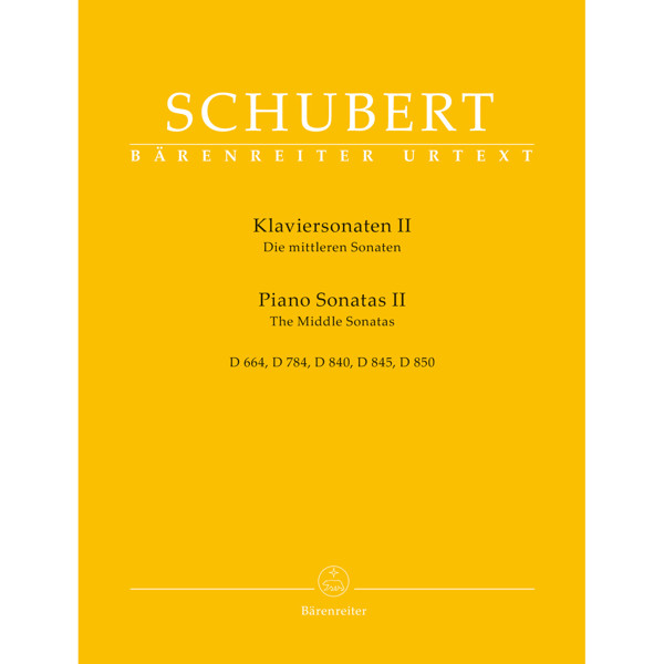 Piano Sonatas Vol 2 The Middle Sonatas D664, D784, D840, D845, D850, Franz Schubert. Piano