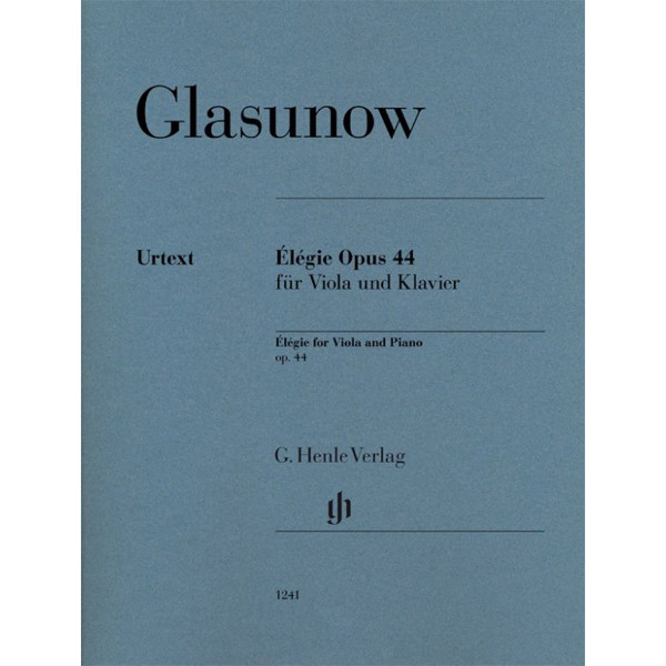 Elegie for Viola and Piano Op. 44, Alexander Glasunow