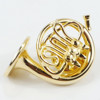 Pin Horn, Miniature pin gold plated with gift case 2,5 cm