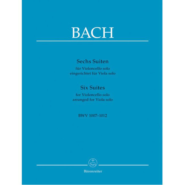 Six Suites for Violoncello solo BWV 1007-1012, arr.for Viola (6 Cello Suites), Johann Sebastian Bach