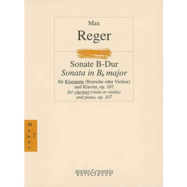 Clarinet Sonata op. 107, Max Reger. Clarinet (Viola or Violin) and Piano