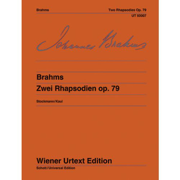 2 Rhapsodies Op.79, Johannes Brahms. Piano Solo