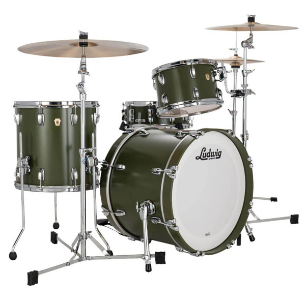 Slagverk Ludwig Classic Maple Downbeat 20 Shell Pack, m/Atlas Mount, Heritage Green