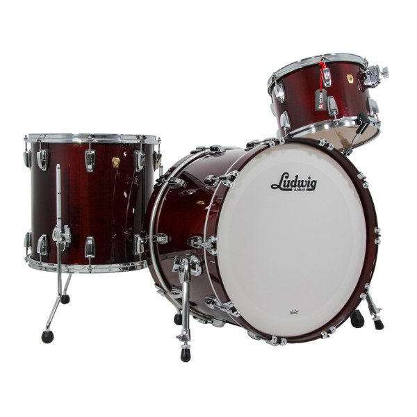 Slagverk Ludwig Classic Maple Pro Beat 24 Shell Pack, m/Atlas Mount, Cherry Stain
