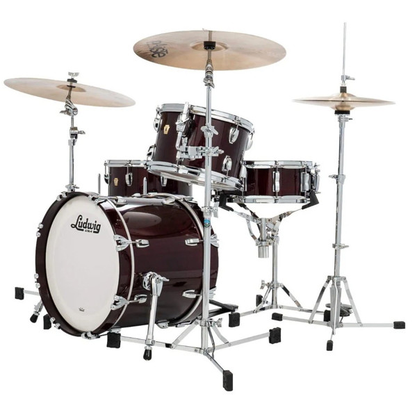 Slagverk Ludwig Classic Maple Jazzette 18 Shell Pack, m/Atlas Mount, Cherry Stain