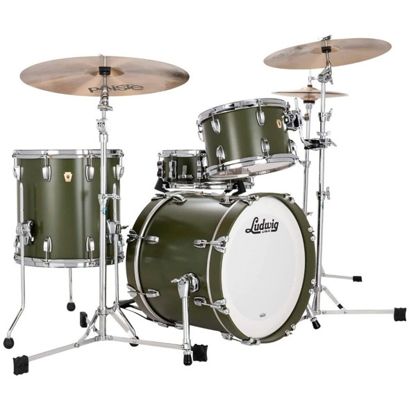Slagverk Ludwig Classic Maple Jazzette 18 Shell Pack, m/Atlas Mount, Heritage Green