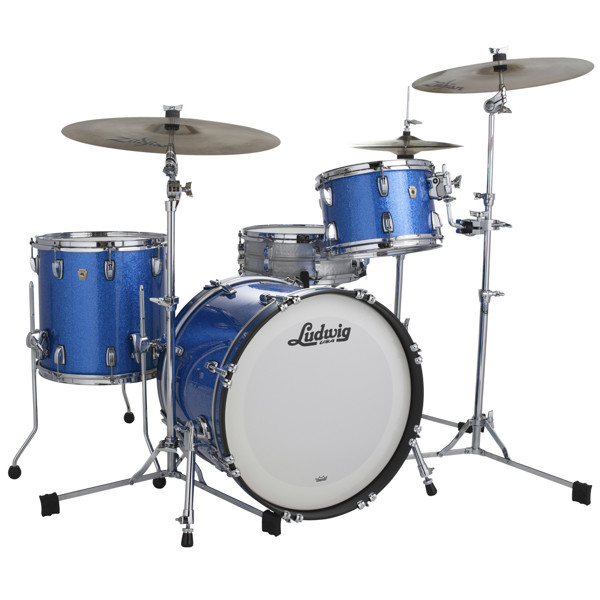 Slagverk Ludwig Legacy Maple Downbeat 20 Shell Pack, m/Classic Mount, Blue Sparkle