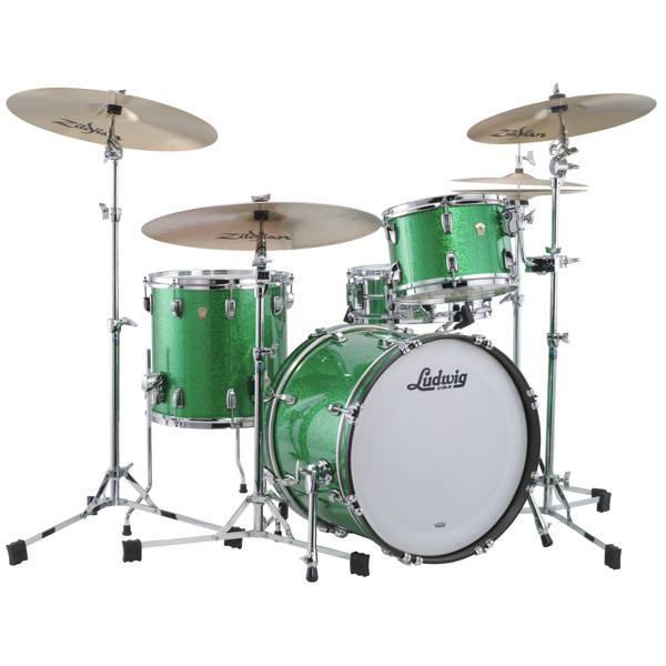 Slagverk Ludwig Legacy Maple Downbeat 20 Shell Pack, m/Classic Mount, Green Sparkle