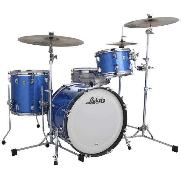 Slagverk Ludwig Legacy Mahogany Downbeat 20 Shell Pack, m/Classic Mount, Blue Sparkle