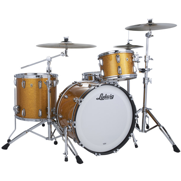 Slagverk Ludwig Legacy Mahogany Fab 22 Shell Pack, m/Classic Mount, Gold Sparkle