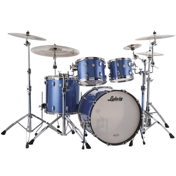 Slagverk Ludwig Legacy Mahogany Mod 22 Shell Pack, m/Classic Mount, Blue Sparkle