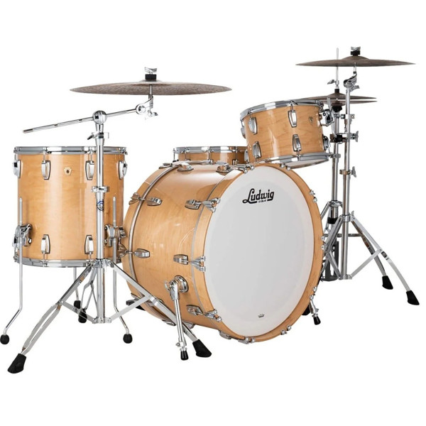 Slagverk Ludwig Classic Maple Pro Beat 24 Shell Pack, m/Atlas Mount, Natural Maple