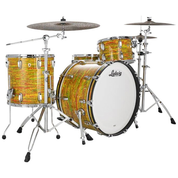 Slagverk Ludwig Classic Maple Pro Beat 24 Shell Pack, m/Atlas Mount, Citrus Mod