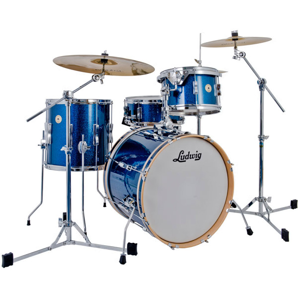 Slagverk Ludwig Continental Club LCLUB22BL, 22 Shell Pack, Blue Sparkle