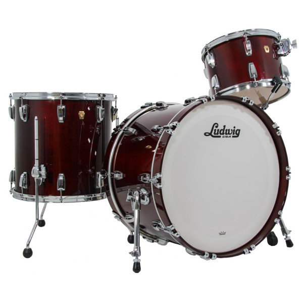 Slagverk Ludwig Classic Maple Fab 22 Shell Pack, m/Atlas Mount, Cherry Stain