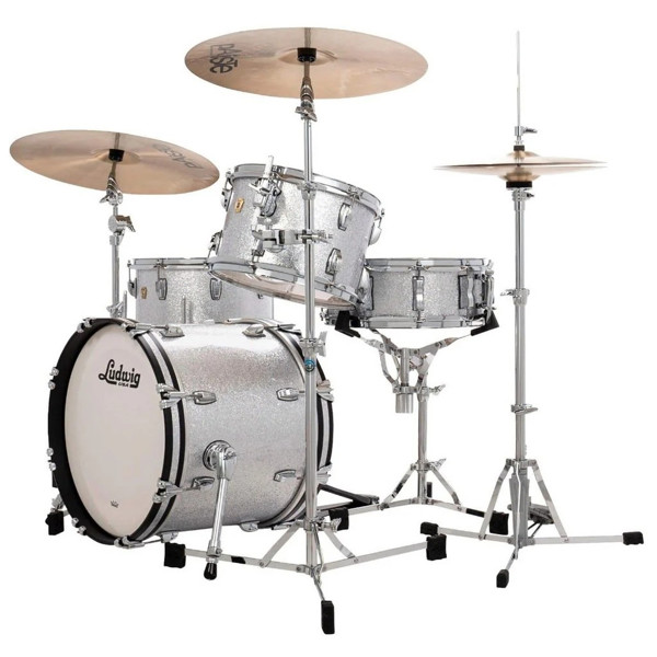 Slagverk Ludwig Classic Maple Jazzette 18 Shell Pack, m/Atlas Mount, Silver Sparkle