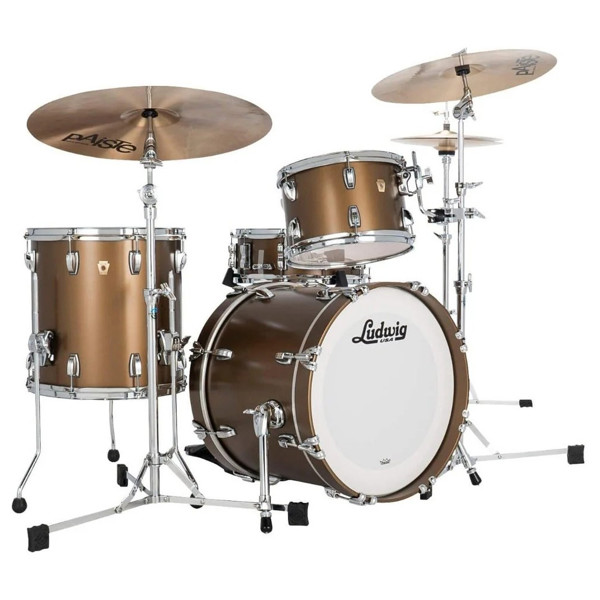 Slagverk Ludwig Classic Maple Jazzette 18 Shell Pack, m/Atlas Mount, Vintage Bronze Mist