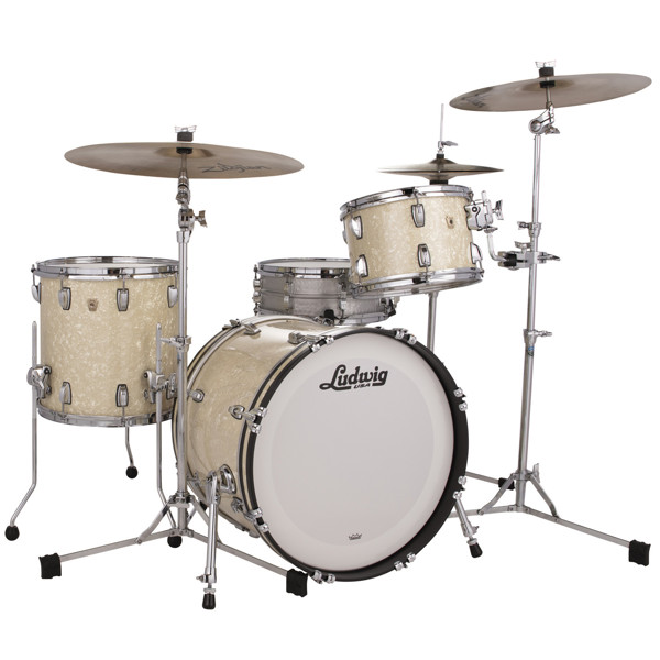 Slagverk Ludwig Legacy Maple Downbeat 20 Shell Pack, m/Classic Mount, Vintage White Marine Pearl