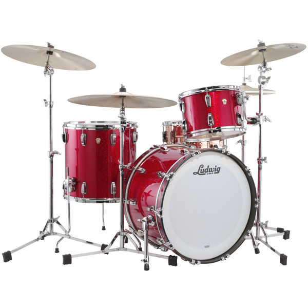 Slagverk Ludwig Legacy Maple Fab 22 Shell Pack, m/Classic Mount, Red Sparkle