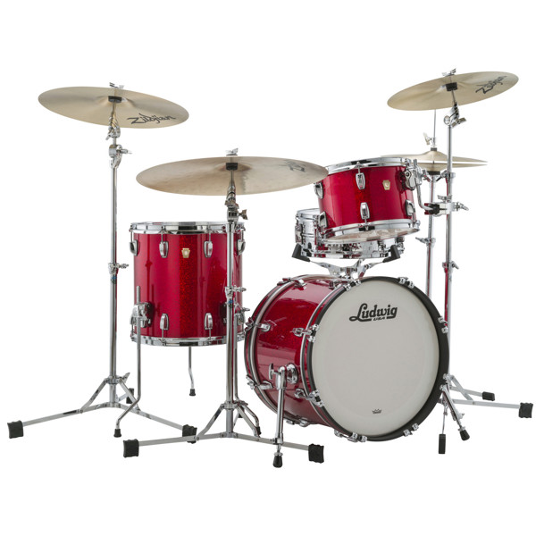 Slagverk Ludwig Legacy Maple Jazzette 18 Shell Pack, m/Classic Mount, Red Sparkle