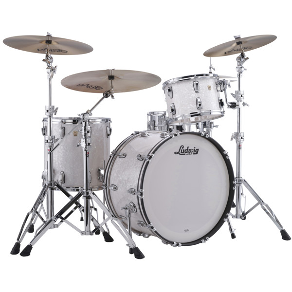 Slagverk Ludwig Legacy Mahogany Pro Beat 24 Shell Pack, m/Classic Mount, White Marine Pearl