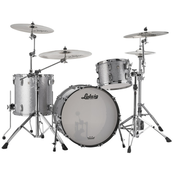 Slagverk Ludwig Legacy Mahogany Pro Beat 24 Shell Pack, m/Classic Mount, Silver Sparkle