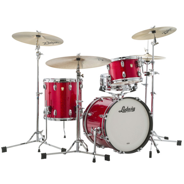 Slagverk Ludwig Legacy Mahogany Jazzette 18 Shell Pack, m/Classic Mount, Red Sparkle