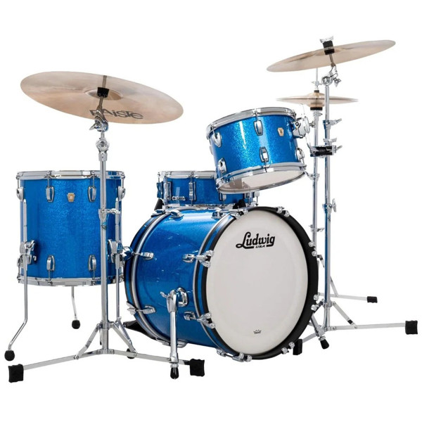 Slagverk Ludwig Legacy Mahogany Jazzette 18 Shell Pack, m/Classic Mount, Blue Sparkle