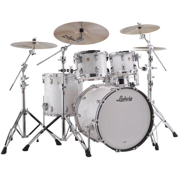 Slagverk Ludwig Legacy Mahogany Mod 22 Shell Pack, m/Classic Mount, White Marine Pearl