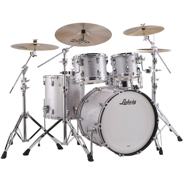 Slagverk Ludwig Legacy Mahogany Mod 22 Shell Pack, m/Classic Mount, Silver Sparkle