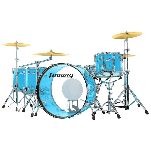 Trommesett Ludwig Vistalite Zep Set 26 Shell Pack, Blue Vistalite