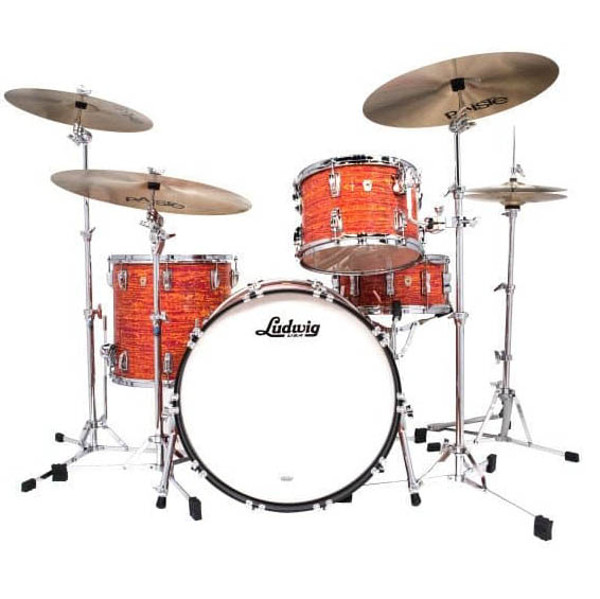 Slagverk Ludwig Classic Maple Pro Beat 24 Shell Pack, m/Atlas Mount, Mod Orange