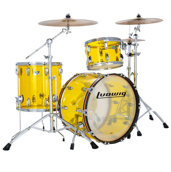 Trommesett Ludwig Vistalite Fab 22 Shell Pack, Yellow Vistalite