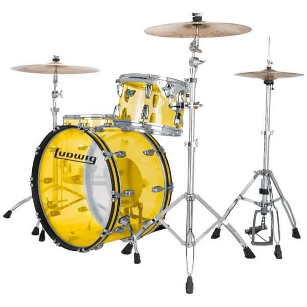 Trommesett Ludwig Vistalite Pro Beat 24 Shell Pack, Yellow Vistalite