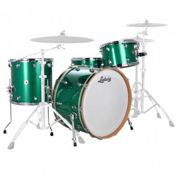Trommesett Ludwig Continental LCO5163SG, 26 Shell Pack, Green Sparkle